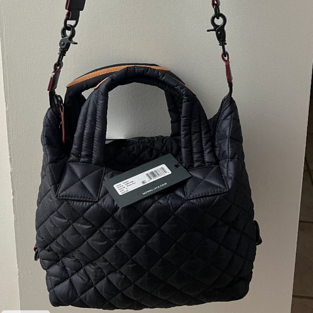 NWT Black MZ Wallace small "Sutton" bag.